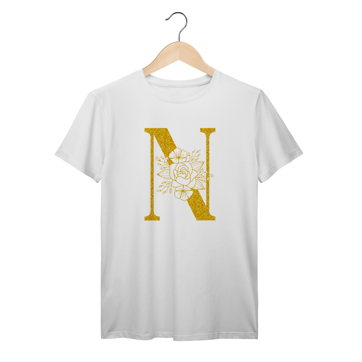 Camisa Branca - Linha Premium -  Inicial do nome N