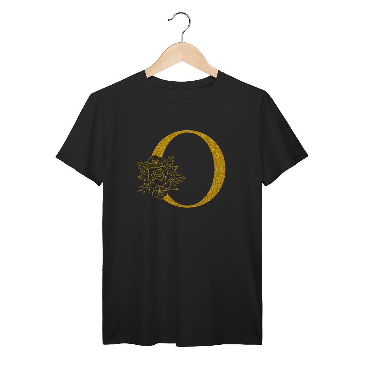 Camisa Preta - Linha Premium -  Inicial do nome O