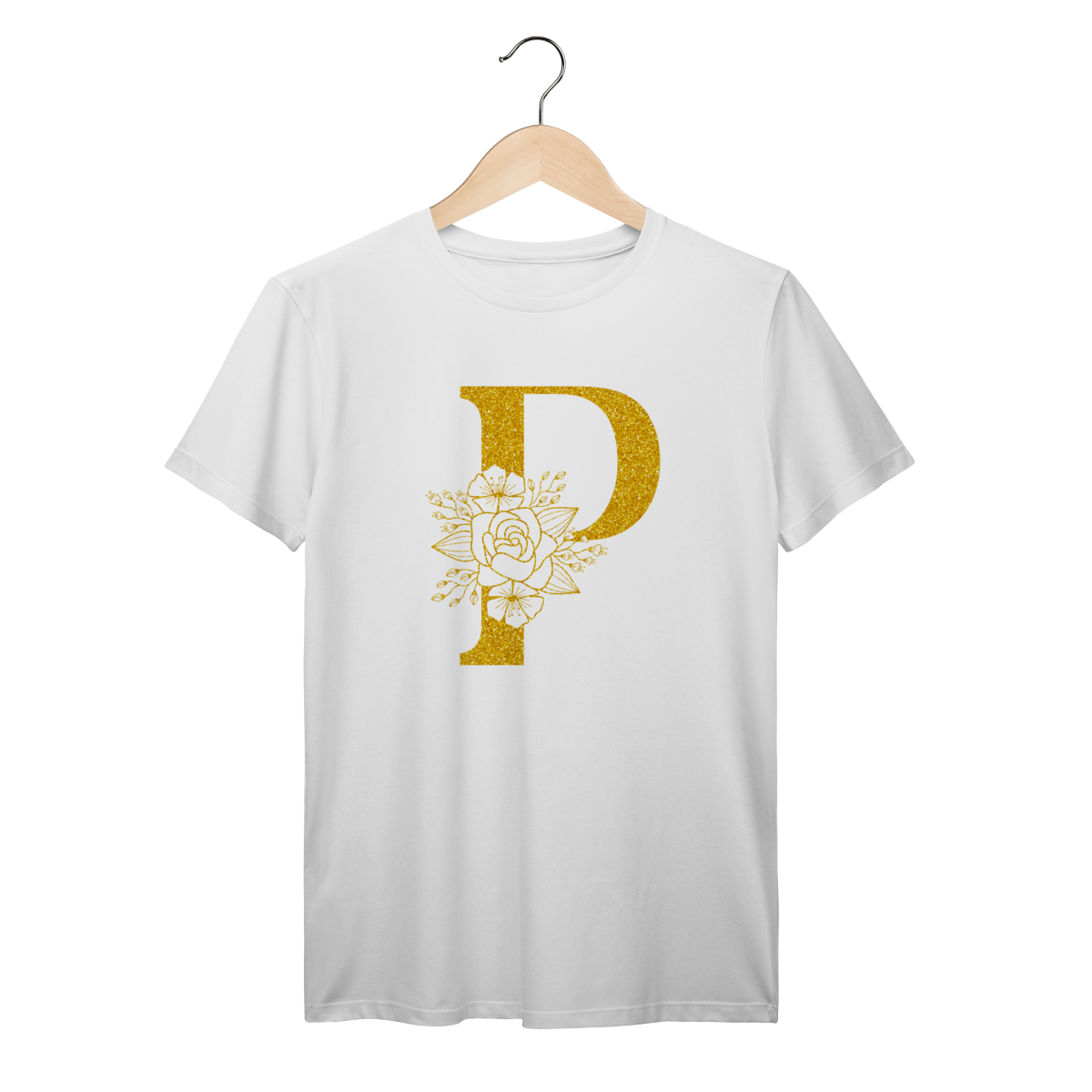 Camisa Branca - Linha Premium -  Inicial do nome P