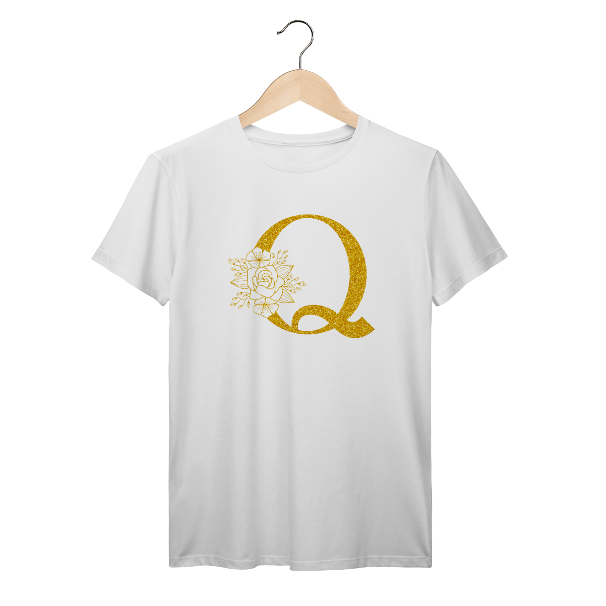 Camisa Branca - Linha Premium -  Inicial do nome Q