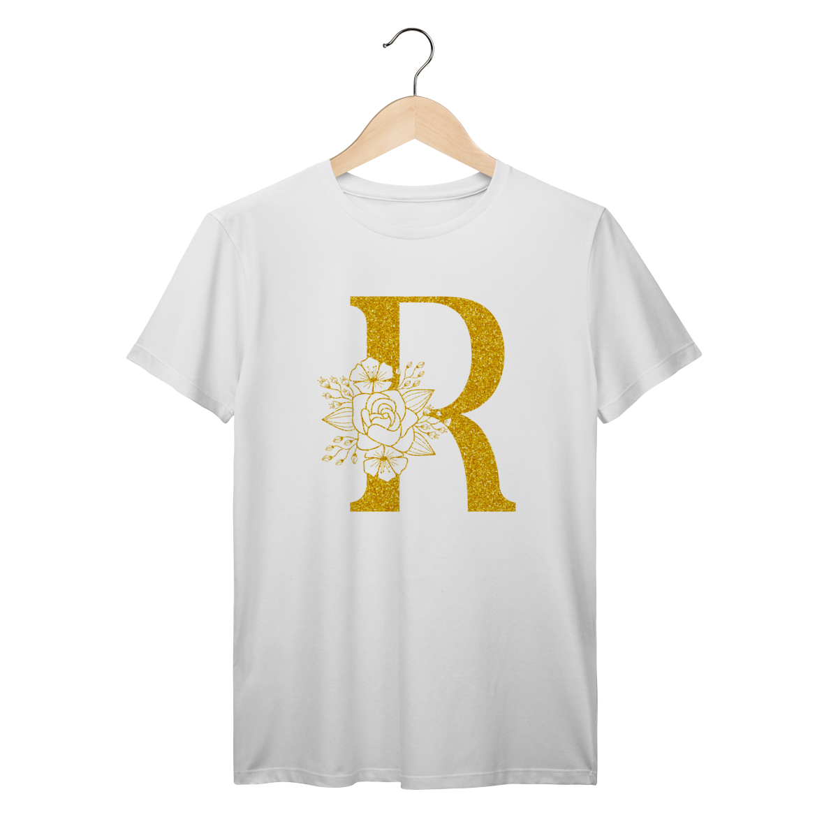 Camisa Branca - Linha Premium -  Inicial do nome R