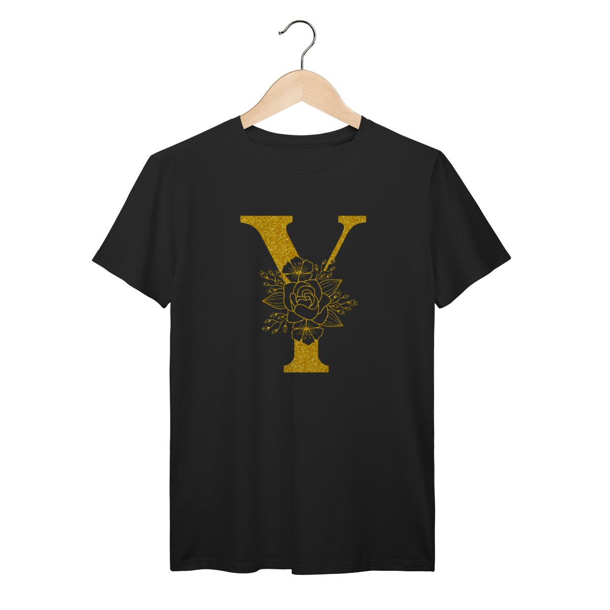 Camisa Preta - Linha Premium -  Inicial do nome Y