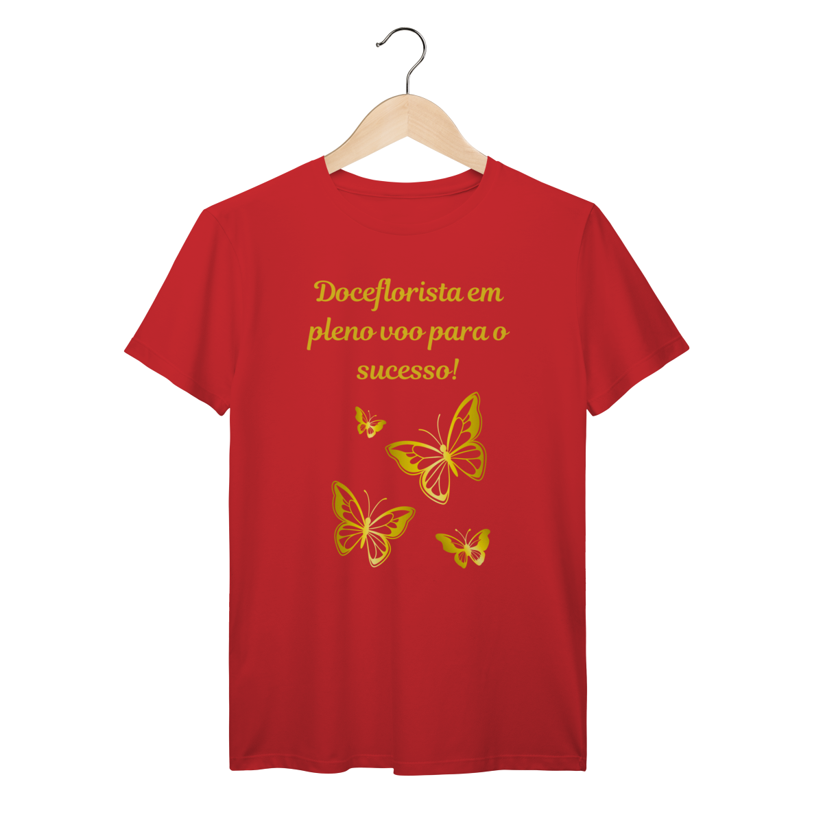 Camisa Vermelha - Linha Premium -  Doceflorista em pleno voo para o sucesso