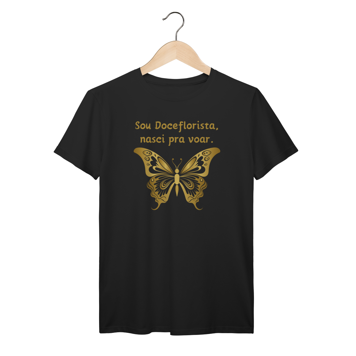 Camisa Preta - Linha Premium -  Sou Doceflorista, nasci para voar 5