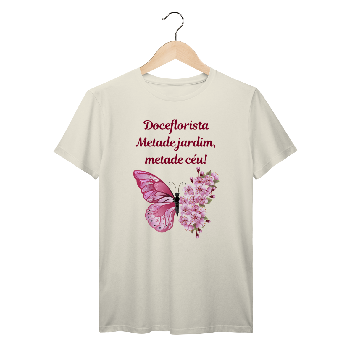 Camisa Marfim - Linha Premium -  Doceflorista, metade jardimm metade céu