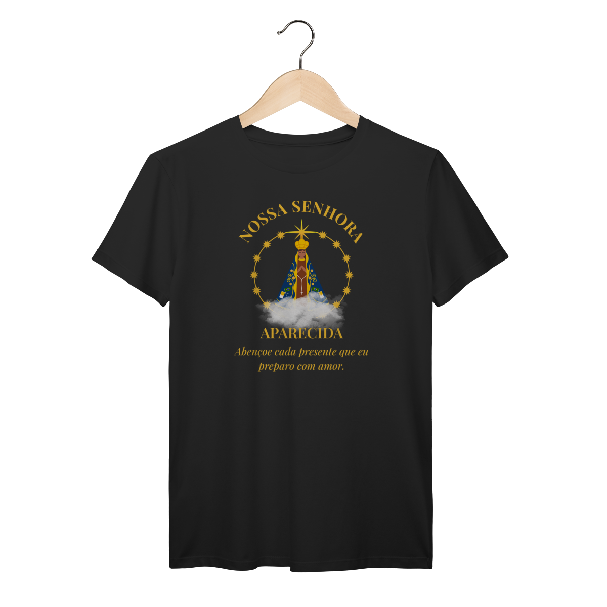 Camisa Preta - Linha Premium -  Nossa senhora Aparecida 1