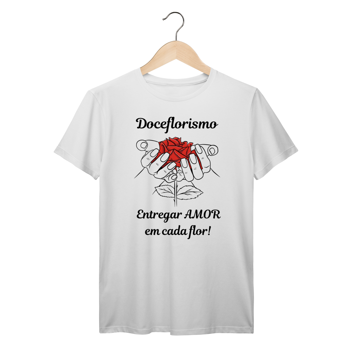 Camisa Branca - Linha Premium -  Entregar amor em cada flor