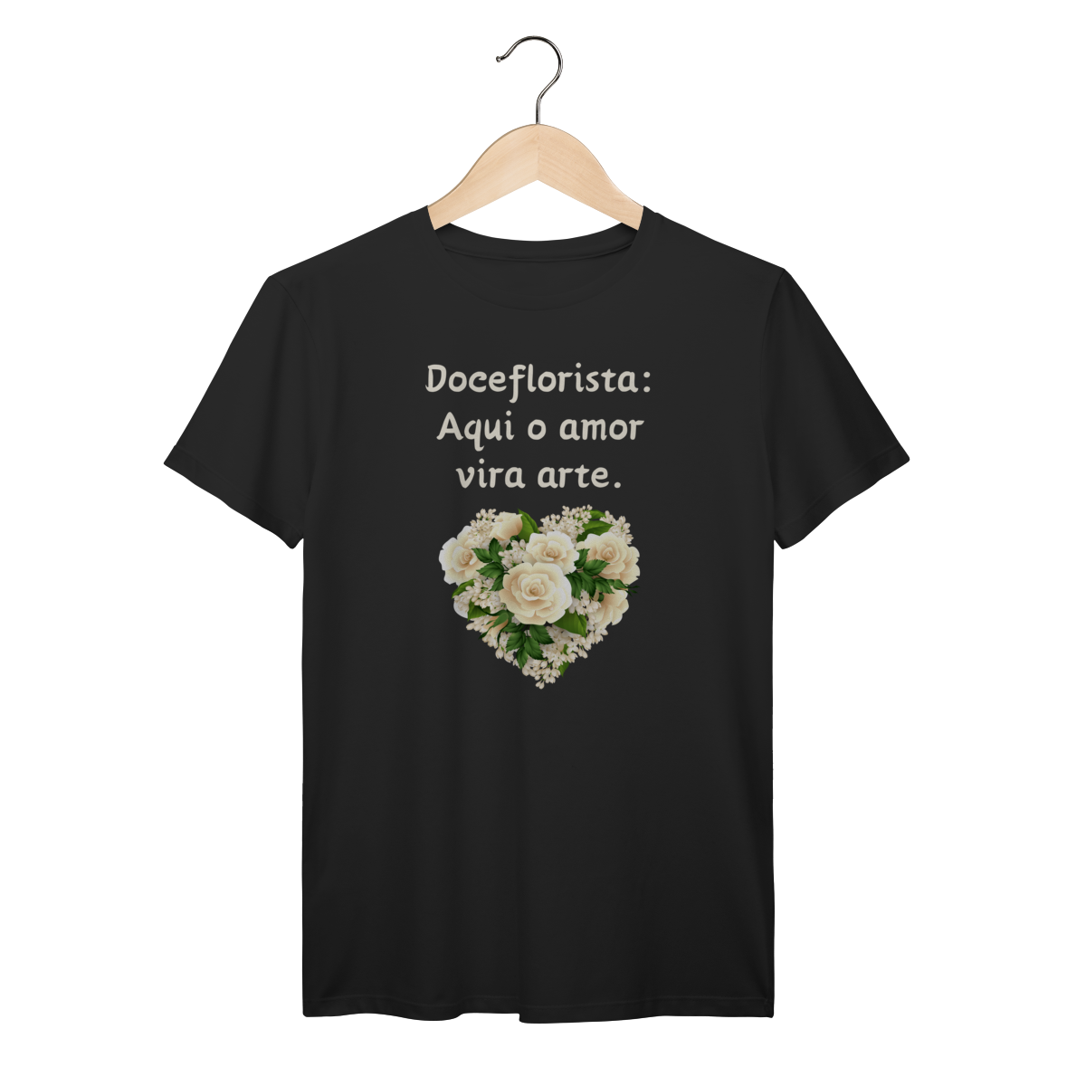 Camisa Preta - Linha Premium - Aqui o amor vira arte
