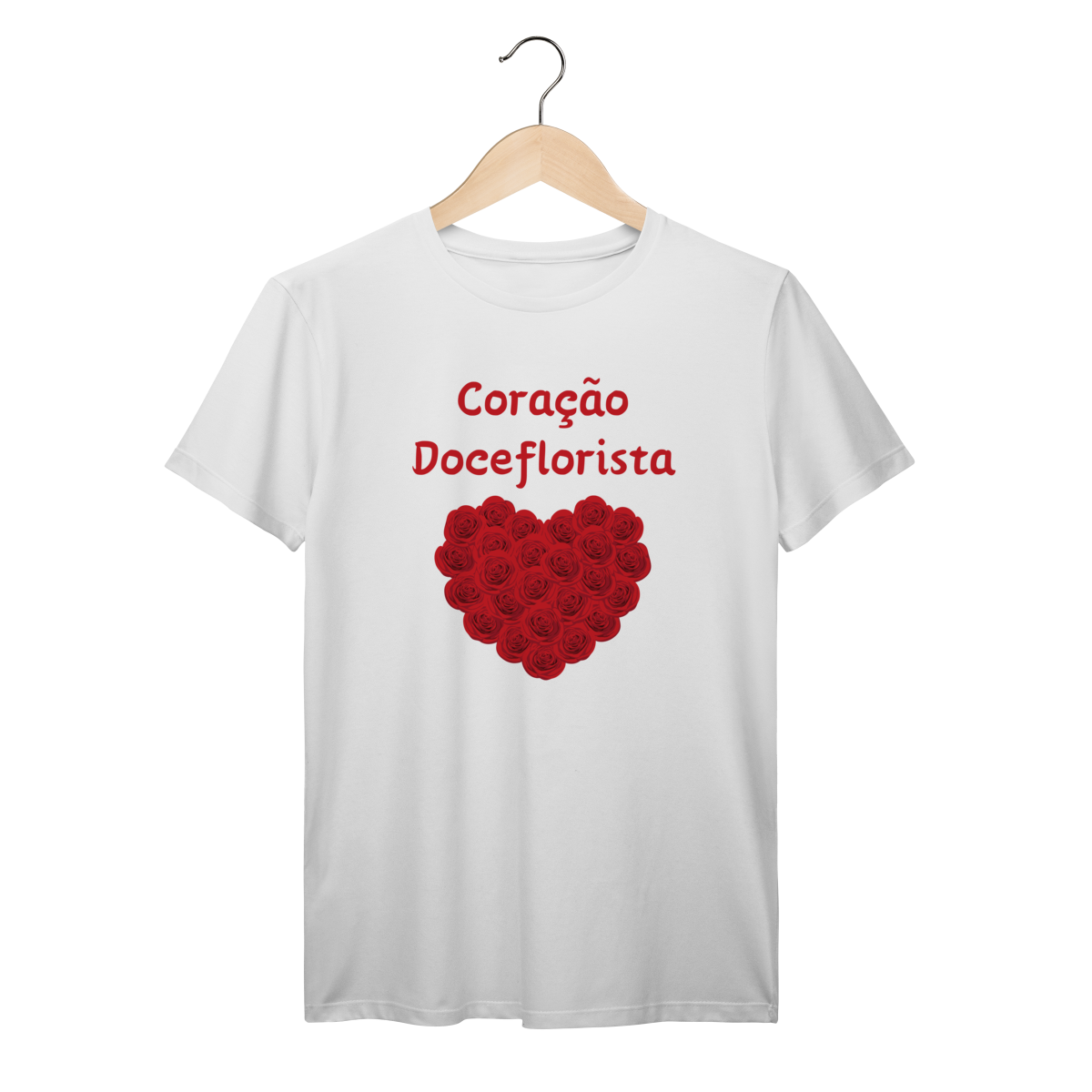 Camisa Branca - Linha Premium - Coração Doceflorista
