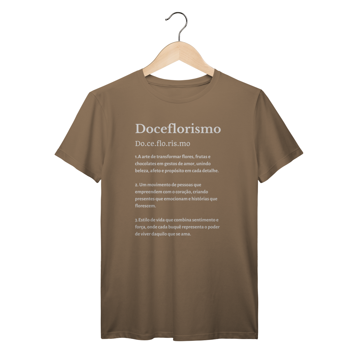 Camisa Marrom - Linha Premium - Dicionário Doceflorismo