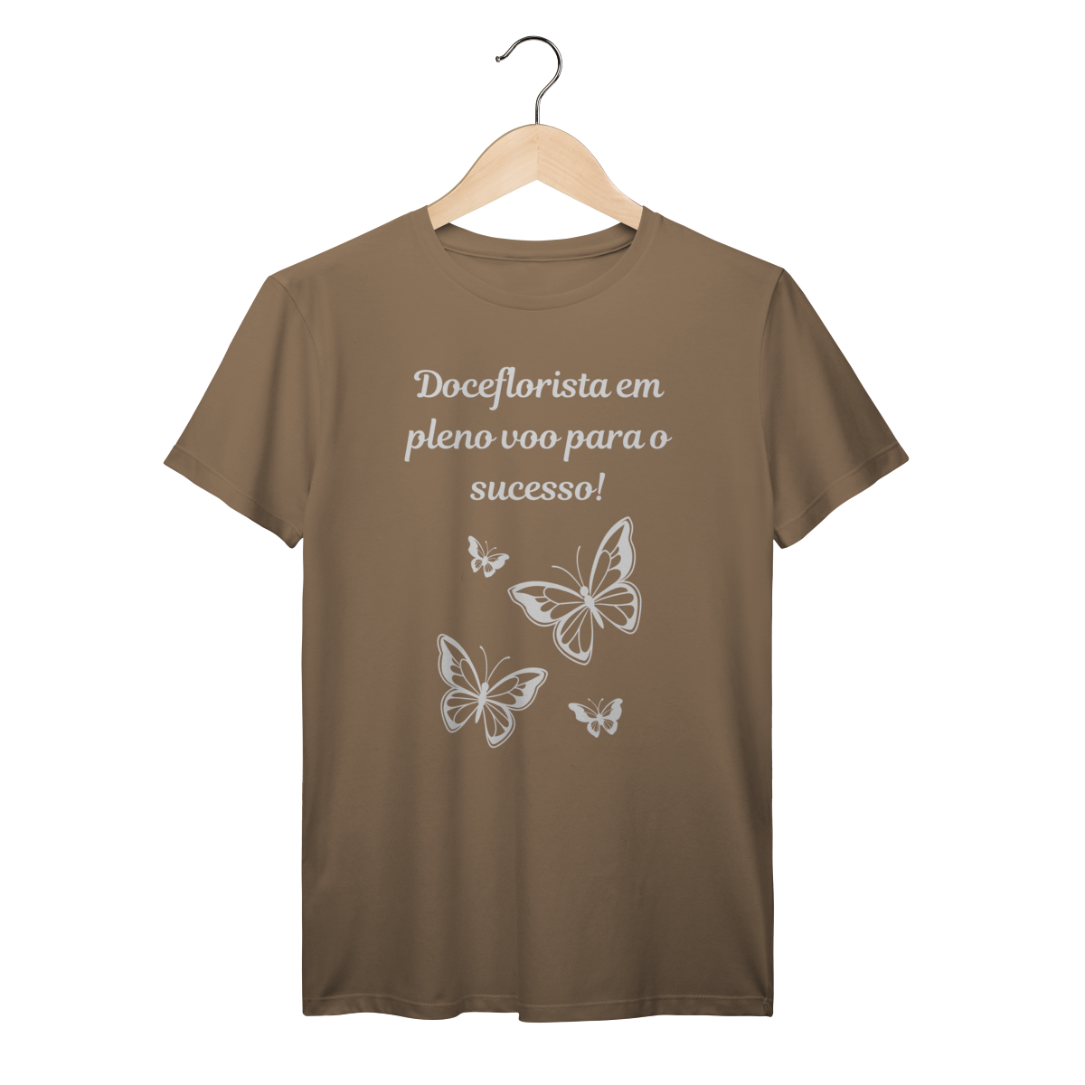 Camisa Marrom - Linha Premium - Doceflorista em pleno voo para o sucesso