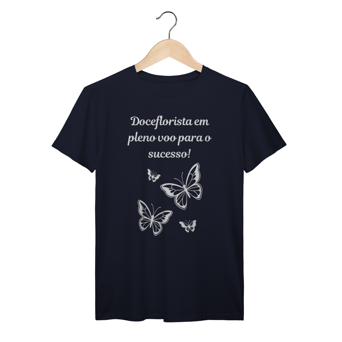 Camisa Azul Marinho - Linha Premium - Doceflorista em pleno voo para o sucesso
