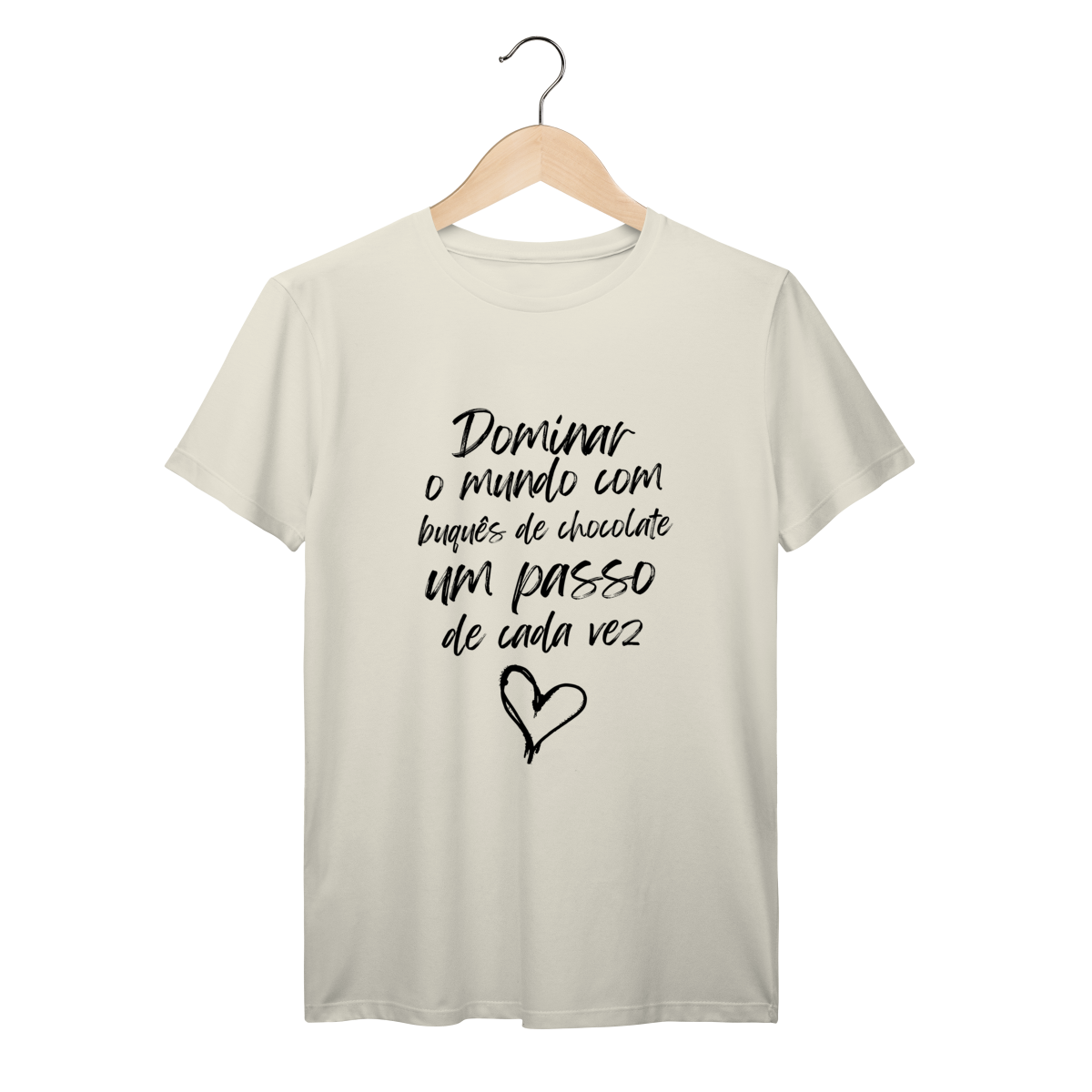 Camisa Marfim - Linha Premium - Dominar o mundo com buquês de chocolate