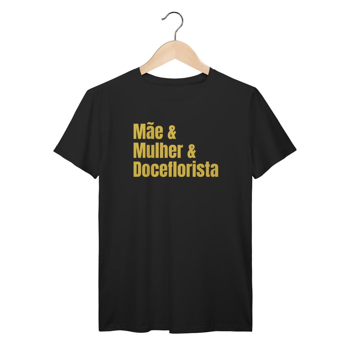 Camisa Preta - Linha Premium -  Mãe e Mulher e Doceflorista