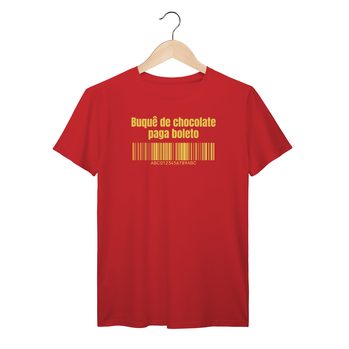 Camisa Vermelha - Linha Premium - Buquê de chocolate paga boleto