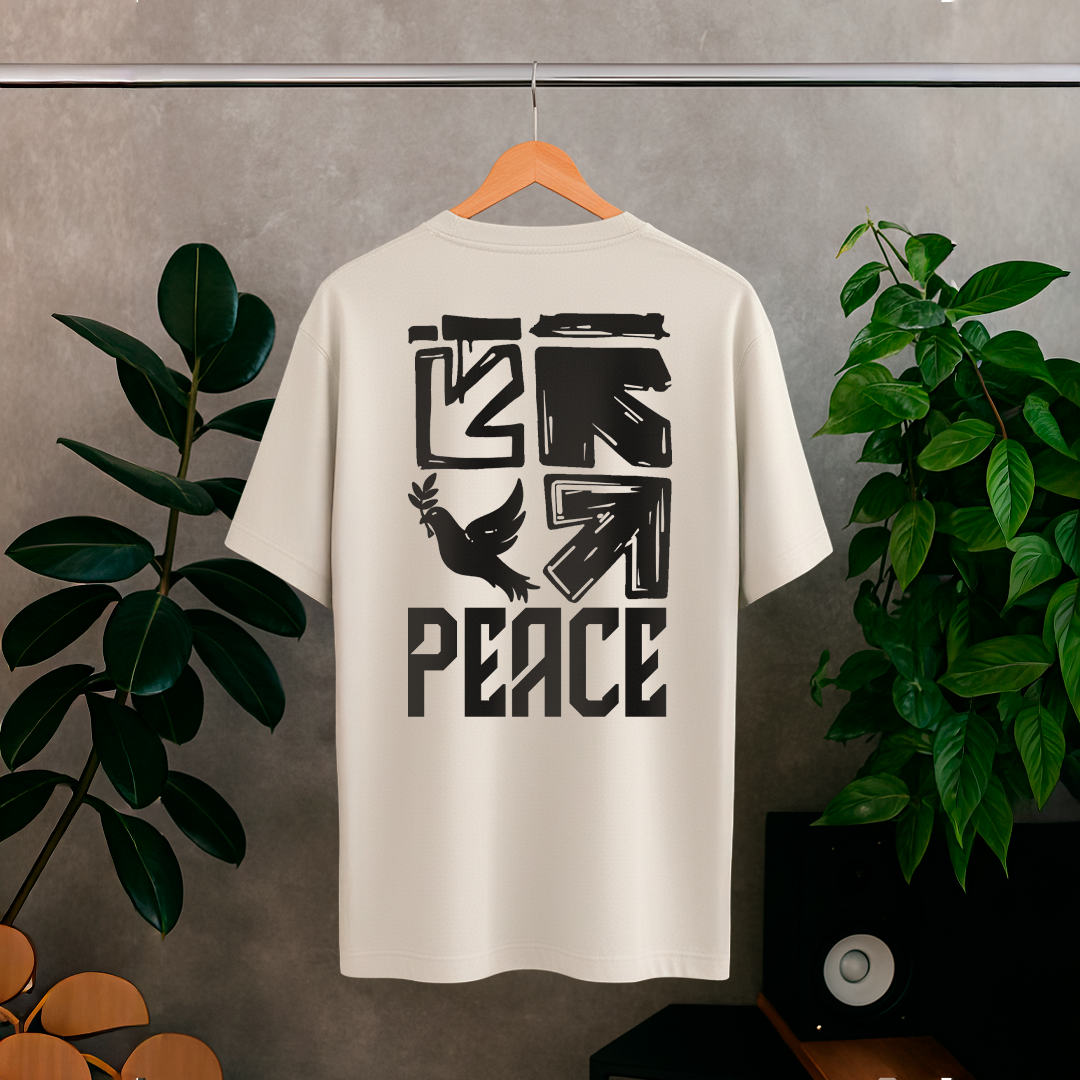 Camisa Oversized Off-White Abba Peace