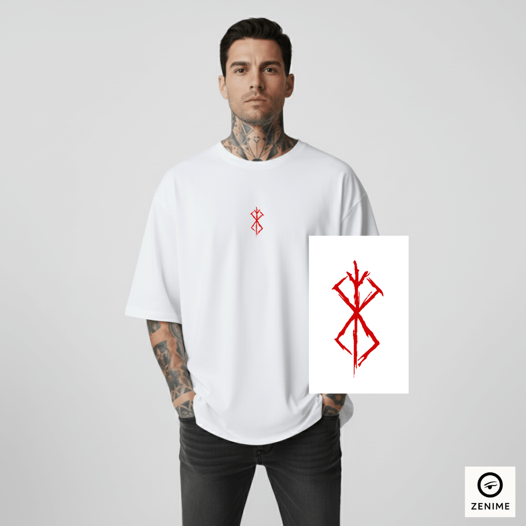 Camisa Jujutsu Kaisen Minimalista Marca do sacrifício 