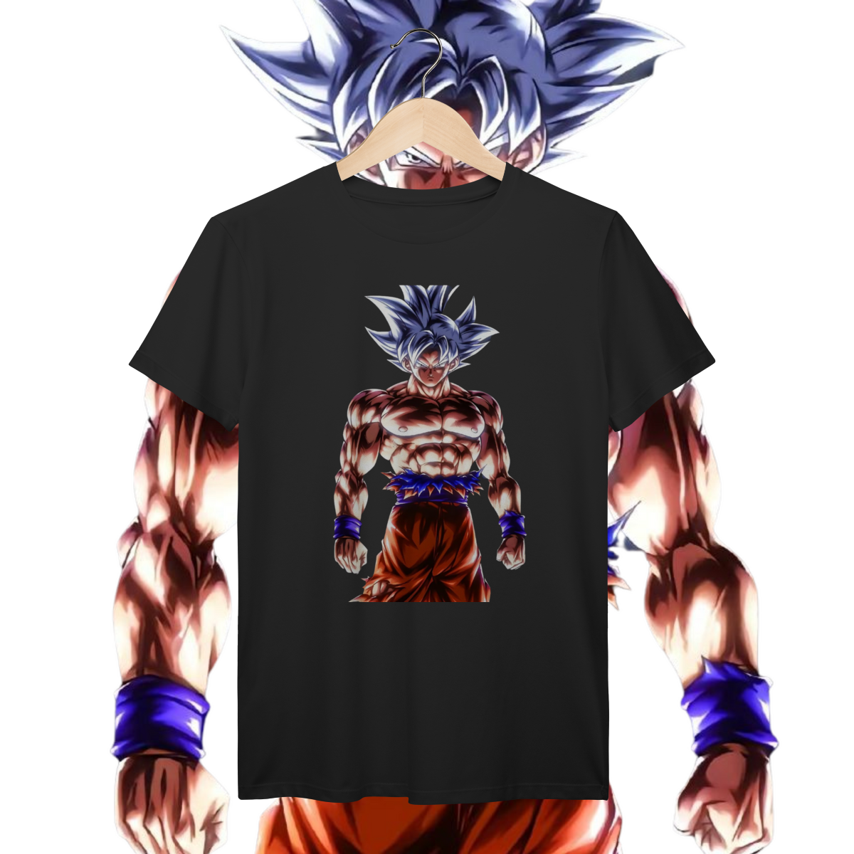 Goku em Ultra Instinto: A Força Máxima em Contraste Vibrante