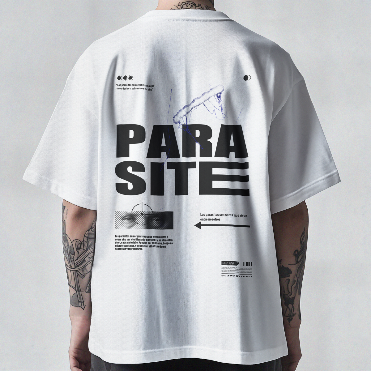 Camiseta Oversized Parasite shirt Oversize R$134,54 em