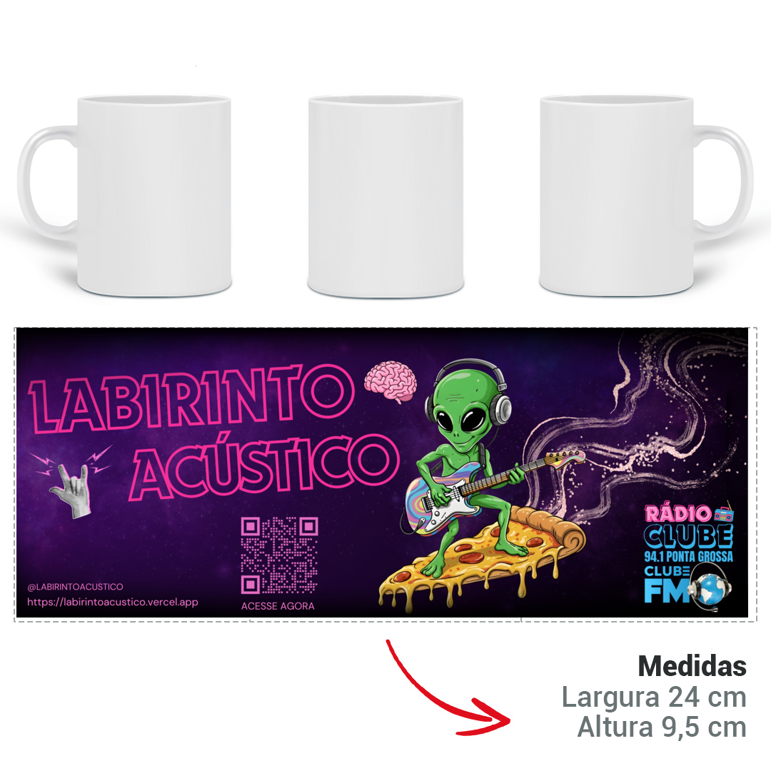 Caneca Dimensional - Alien Surf Edition