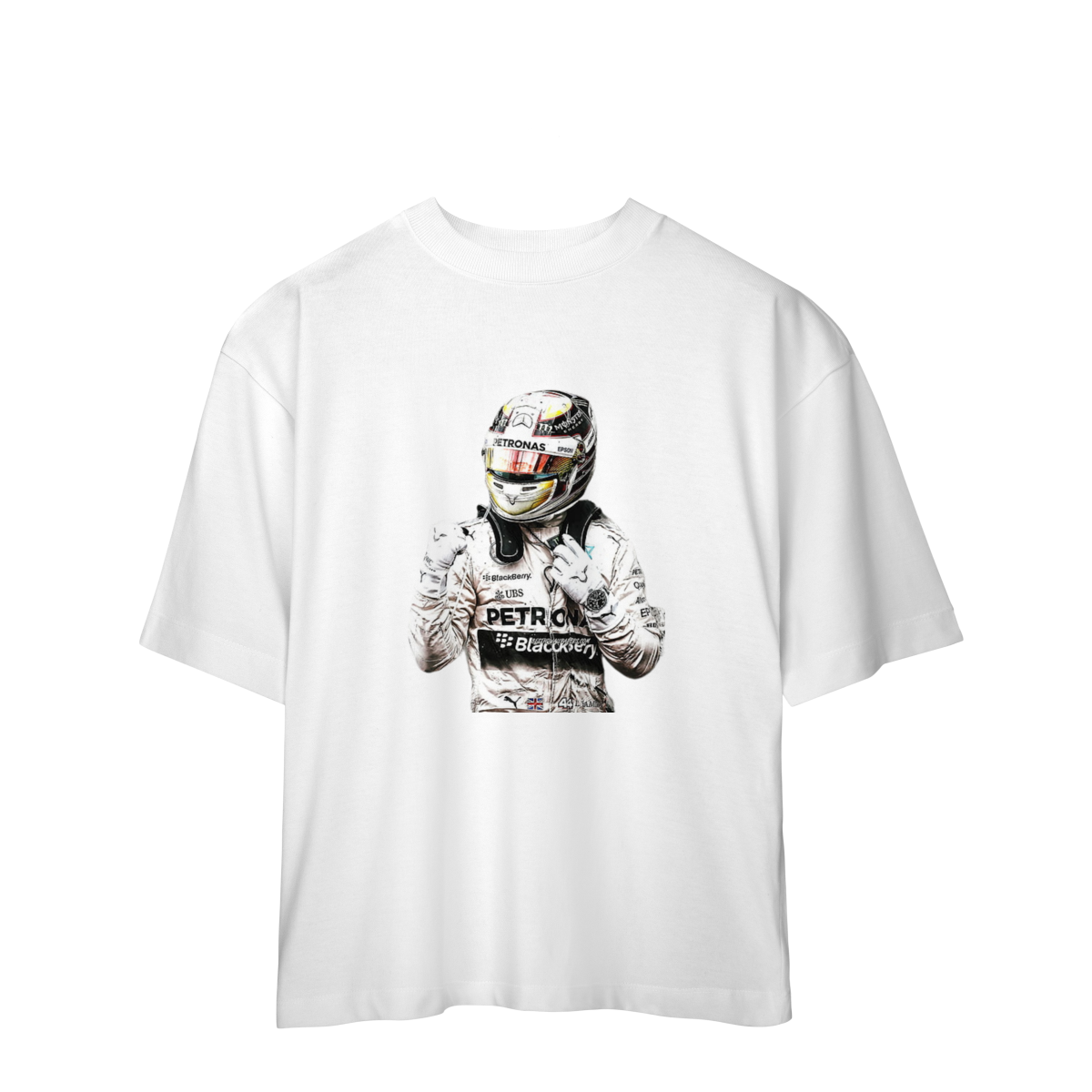 CAMISETA OVERSIZED MERCEDES - LEWIS COMEMORATIVA