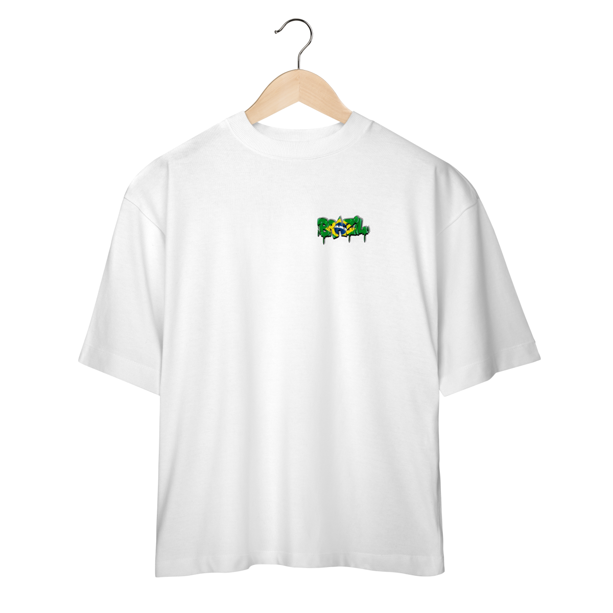 Camiseta Oversized estilo Copa do mundo Brasil 