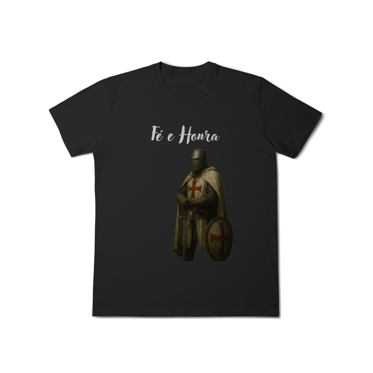 T-Shirt Classic:  Fé e Honra B/W