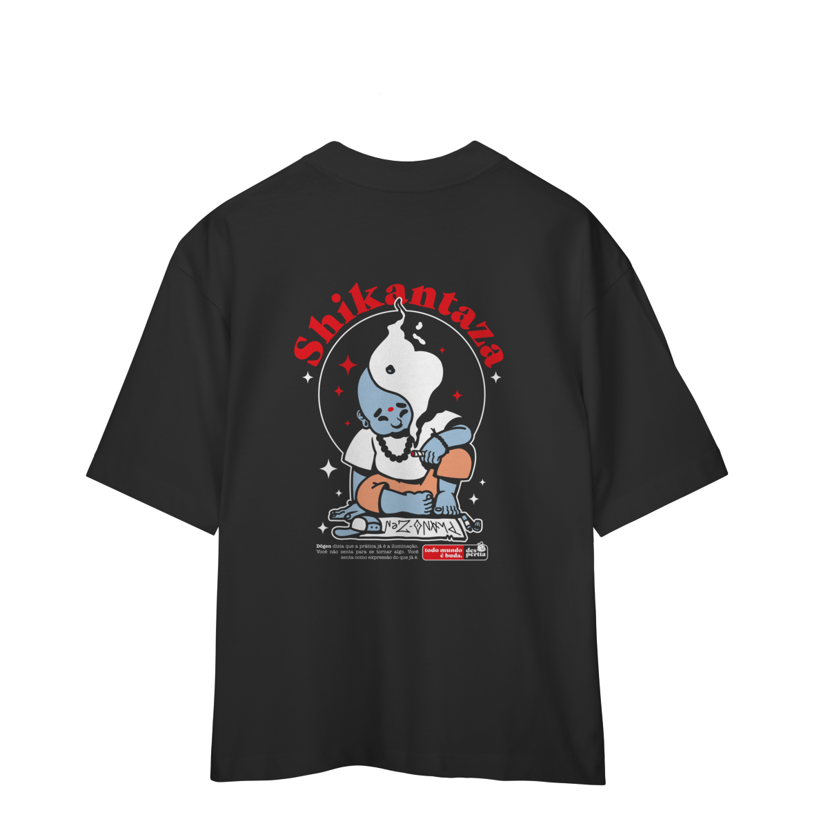Camiseta Oversized Shikantaza Preta (Desperta®)