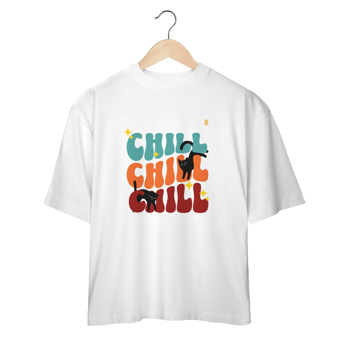 Camiseta Oversized Chill Cats