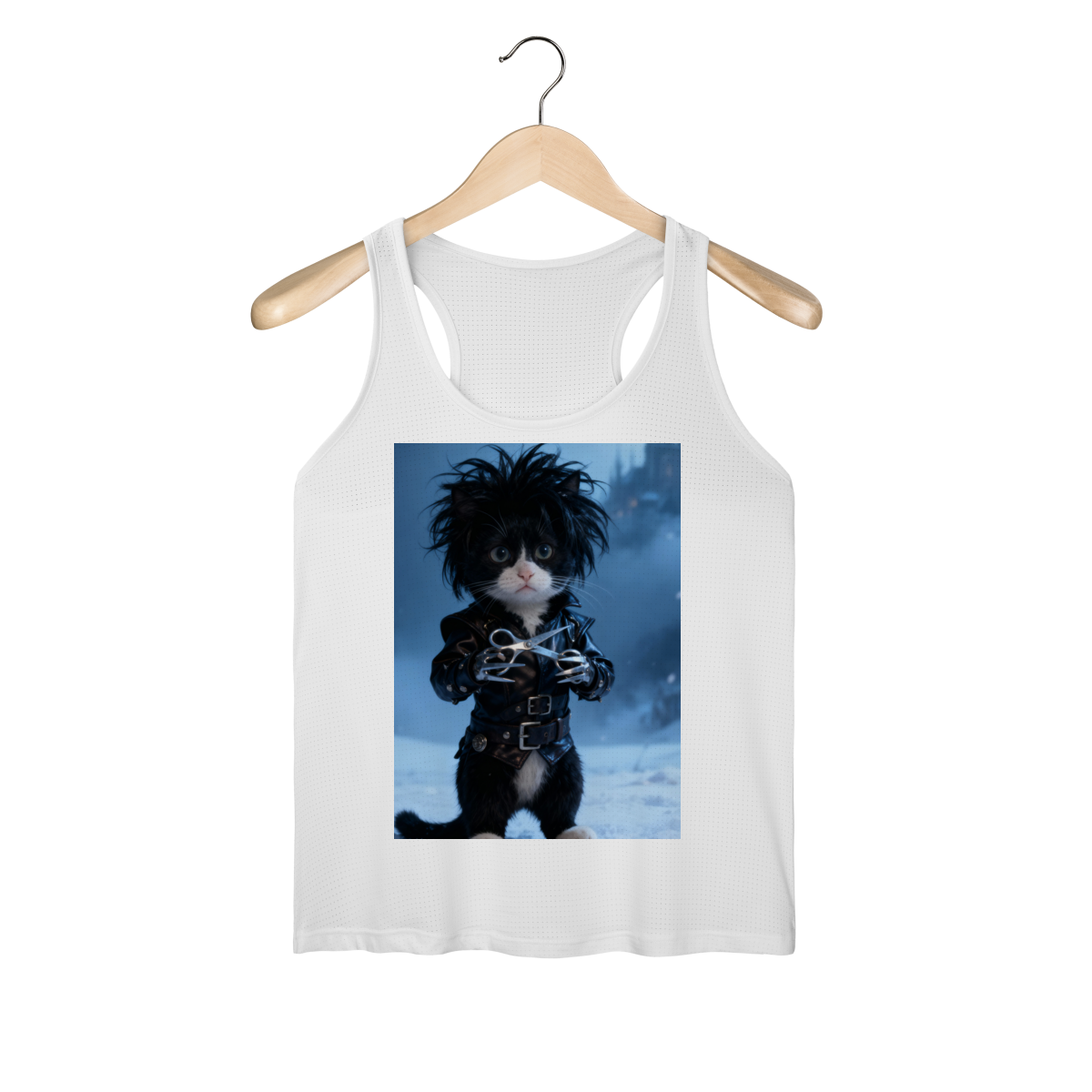 Nome do produto: Regata Fem - Frajola Mãos de Tesoura