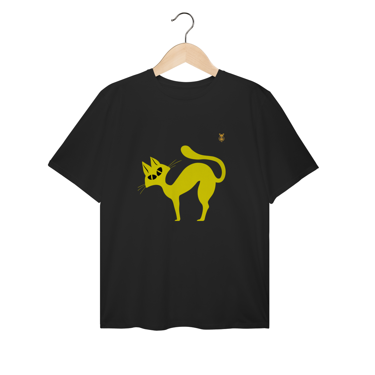  Camiseta Plus Size Gato Curioso