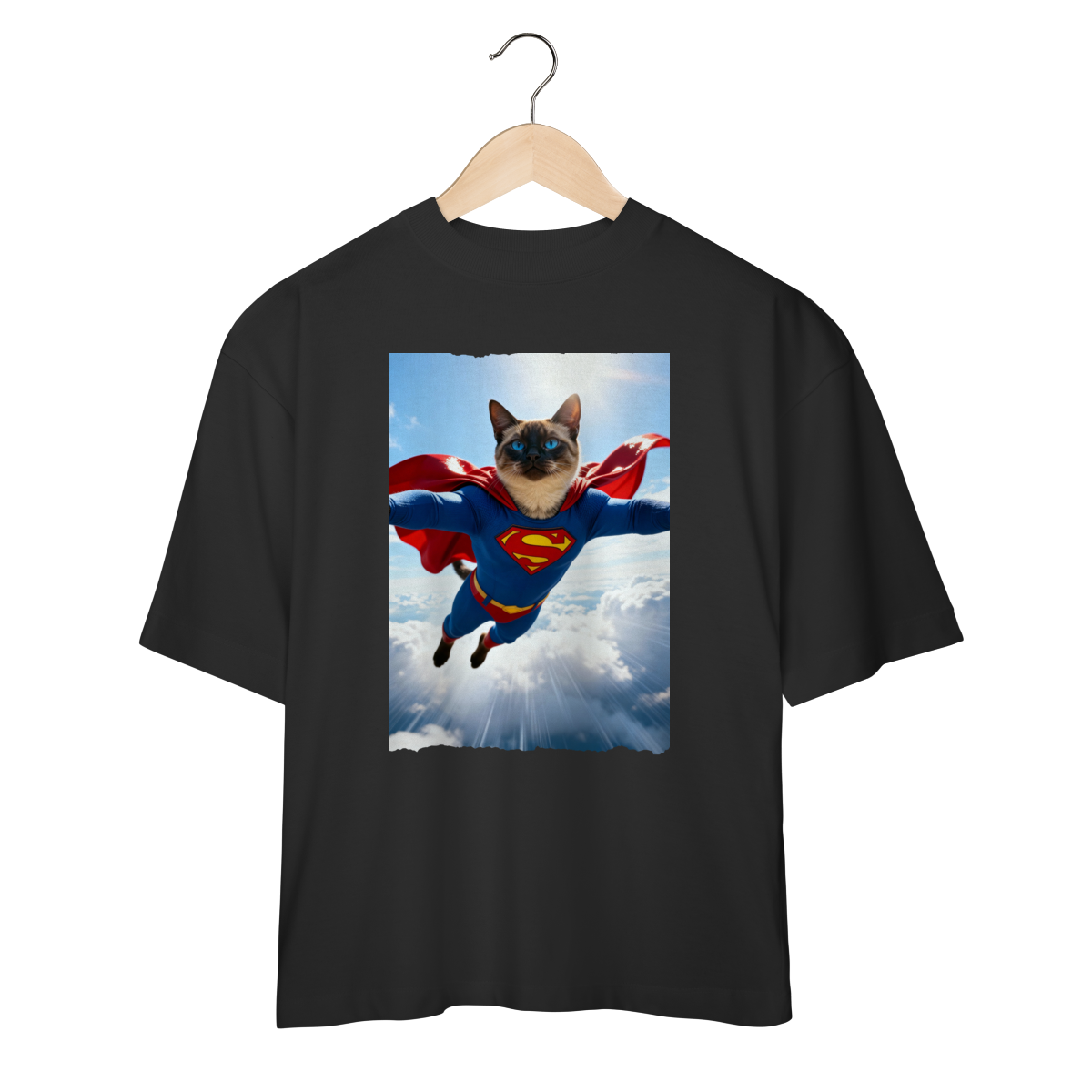 Nome do produto: Camiseta Oversized - Super Cat