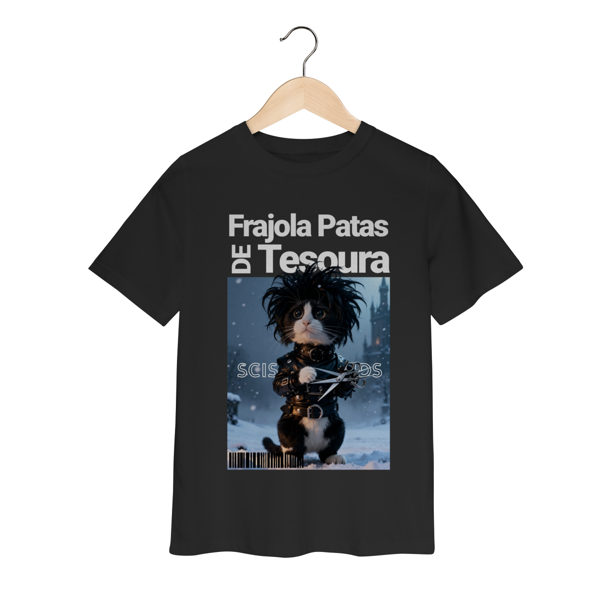 Camiseta Infantil - Frajola Mãos de Tesoura