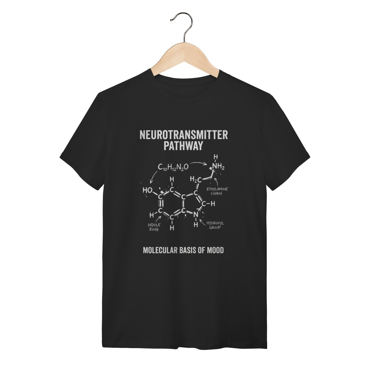 Camiseta Molécula de Serotonina: A Fórmula da Felicidade