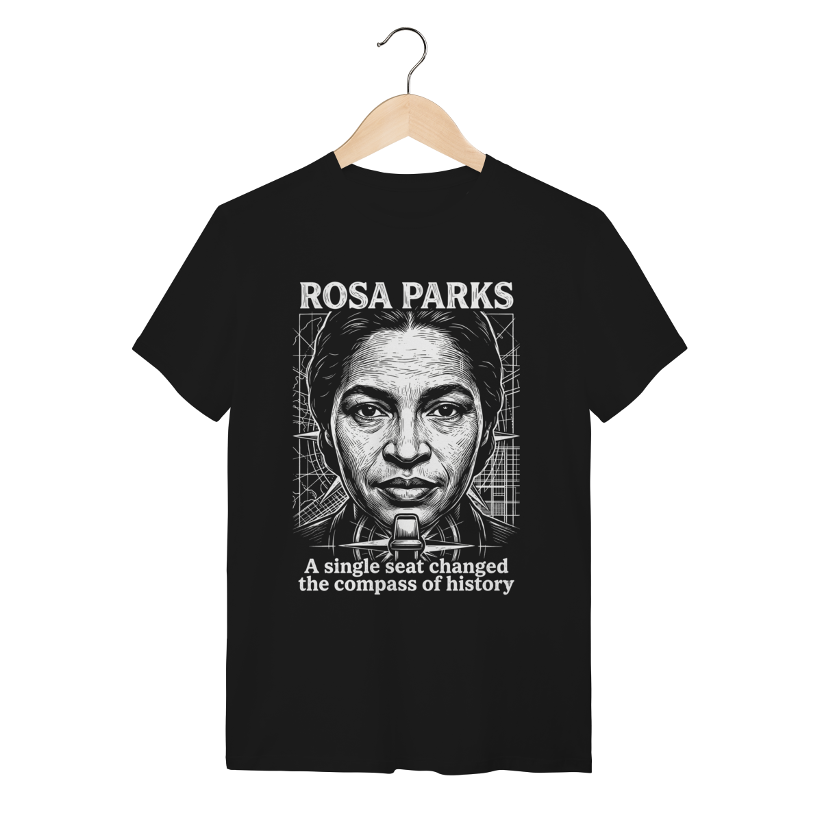 Camiseta Rosa Parks Direitos Civis Algodão Premium Unissex