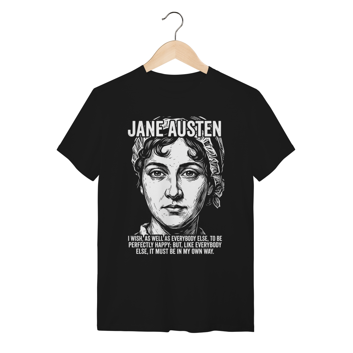 Camiseta Jane Austen Literatura Clássica Algodão Premium