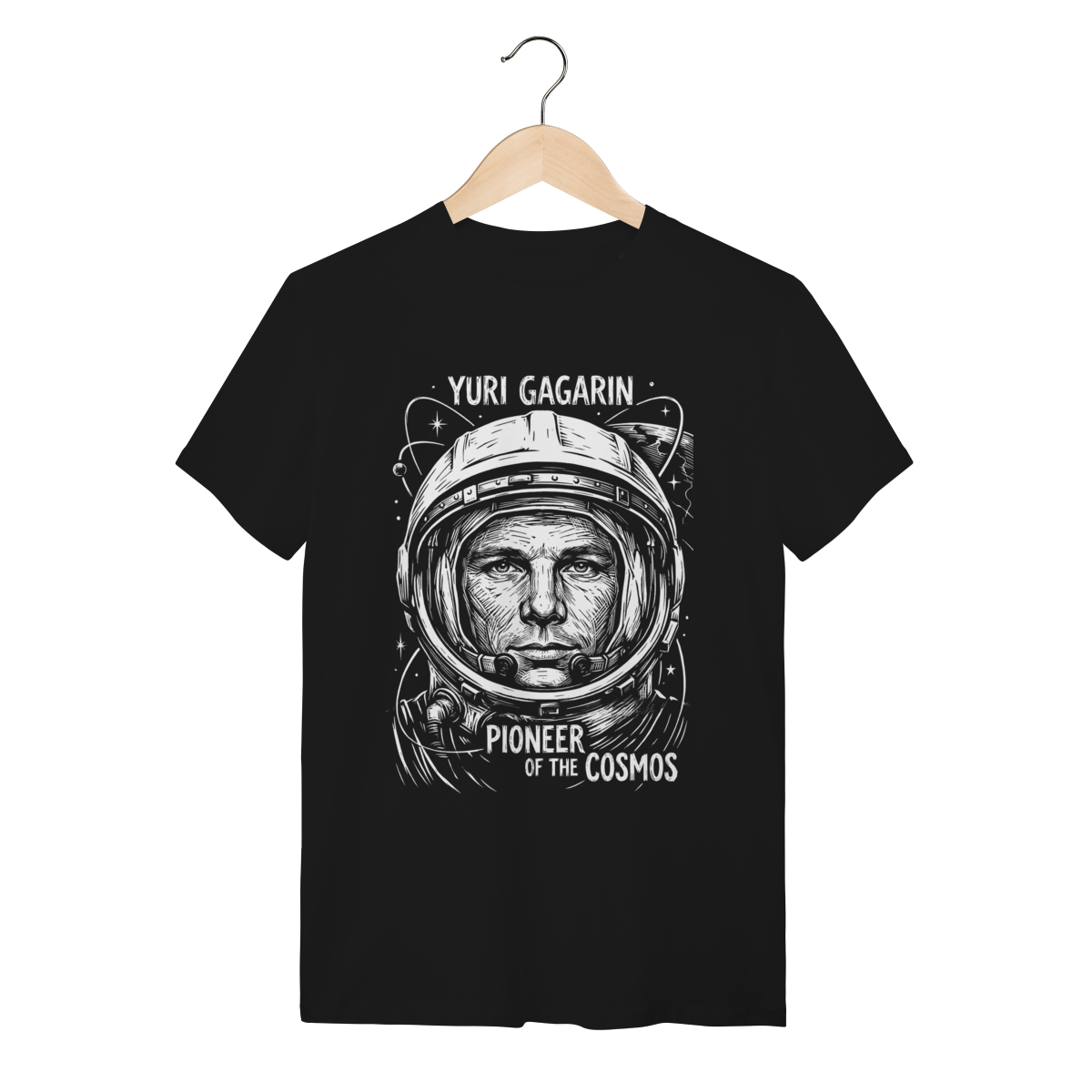 Camiseta Yuri Gagarin Cosmos Espaço Algodão Premium Unissex
