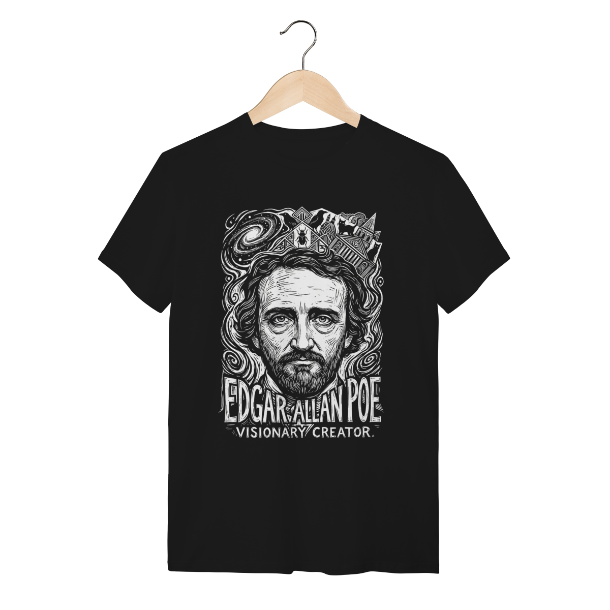 Camiseta Edgar Allan Poe Mistério Algodão Premium