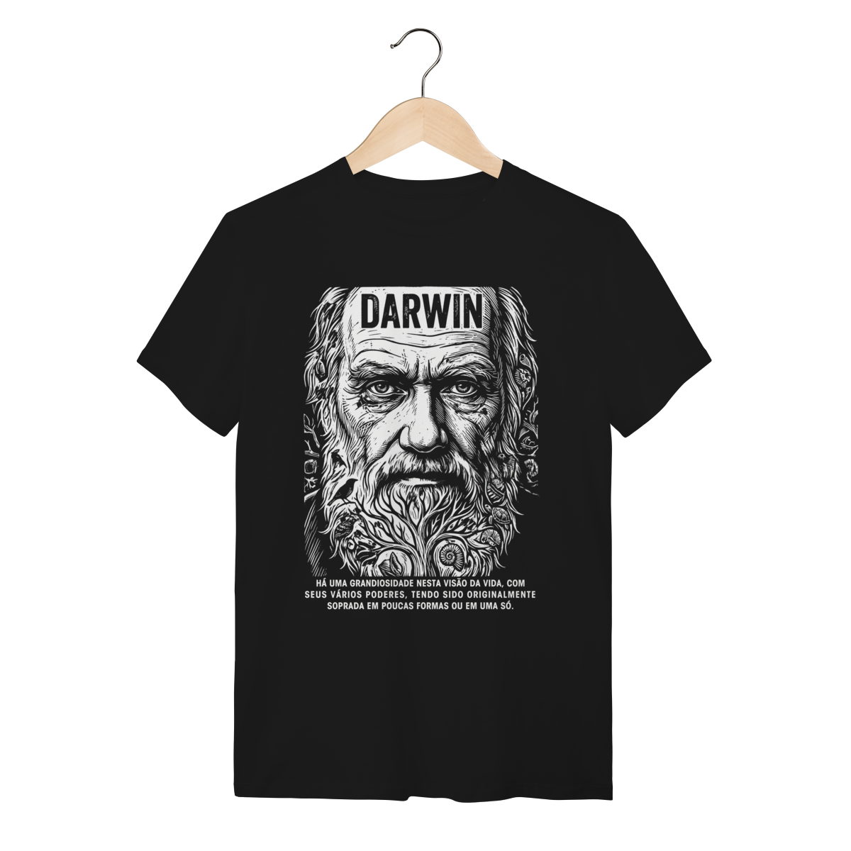 Camiseta Darwinismo Árvore Evolutiva Fósseis E Conchas  	