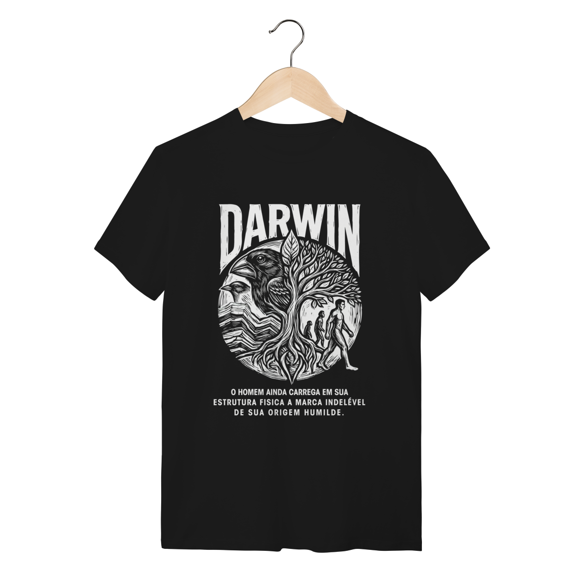 Camiseta Ciência Darwin Raízes Humanas Marcha Da Vida  	