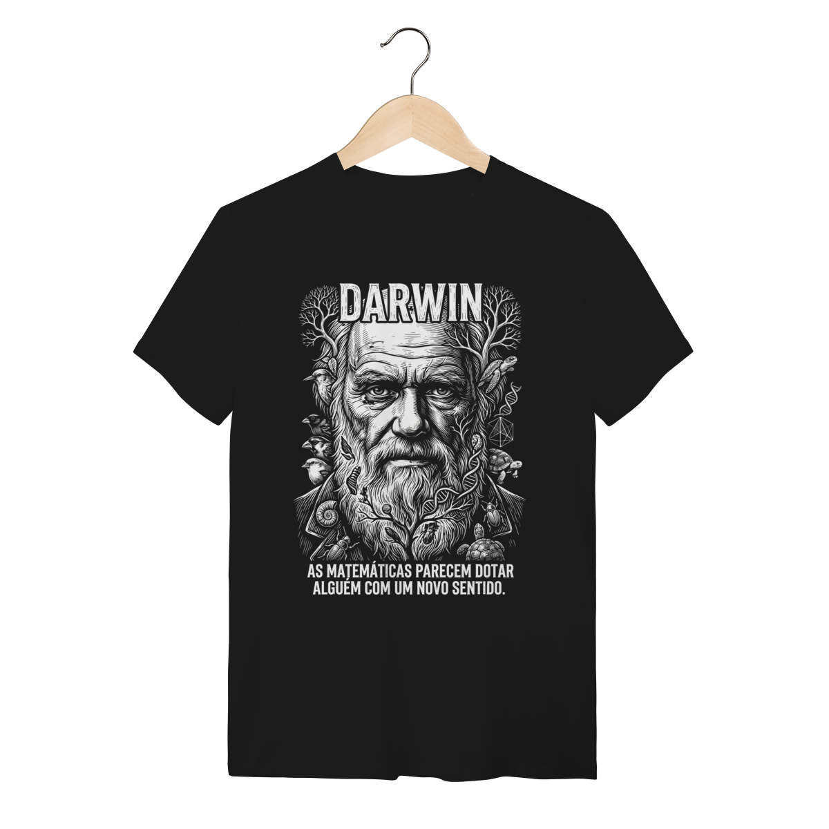 Camiseta Darwinismo Números Geometria Árvore Da Vida