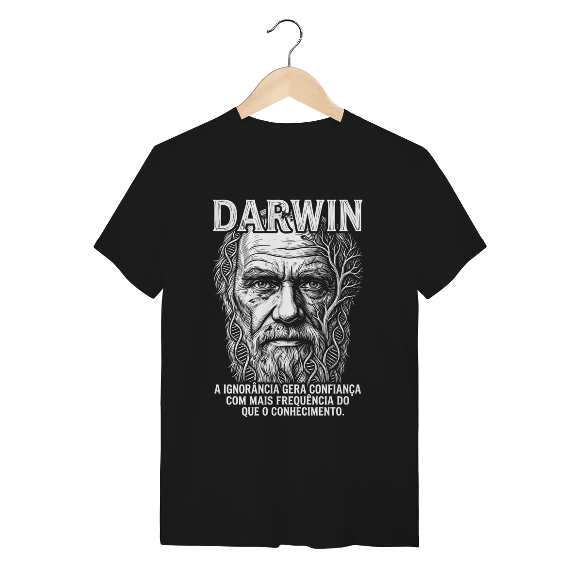 Camiseta Evolução Humana Darwin DNA Árvore Da Ciência  	