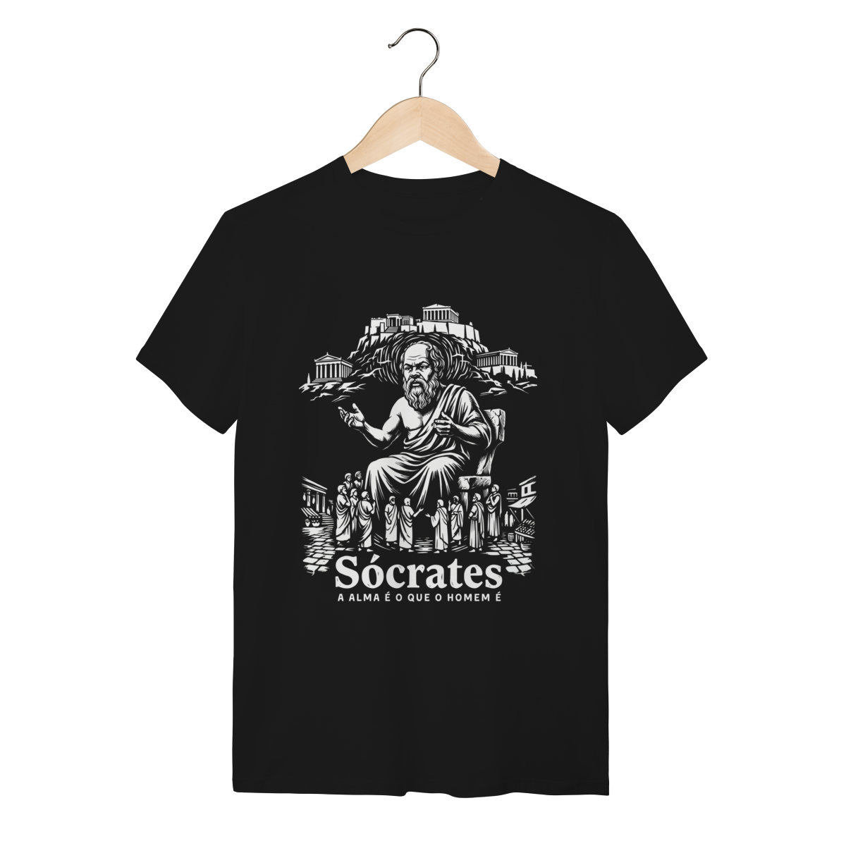 Camiseta Grécia Sócrates Natureza Da Alma Humana Filósofo