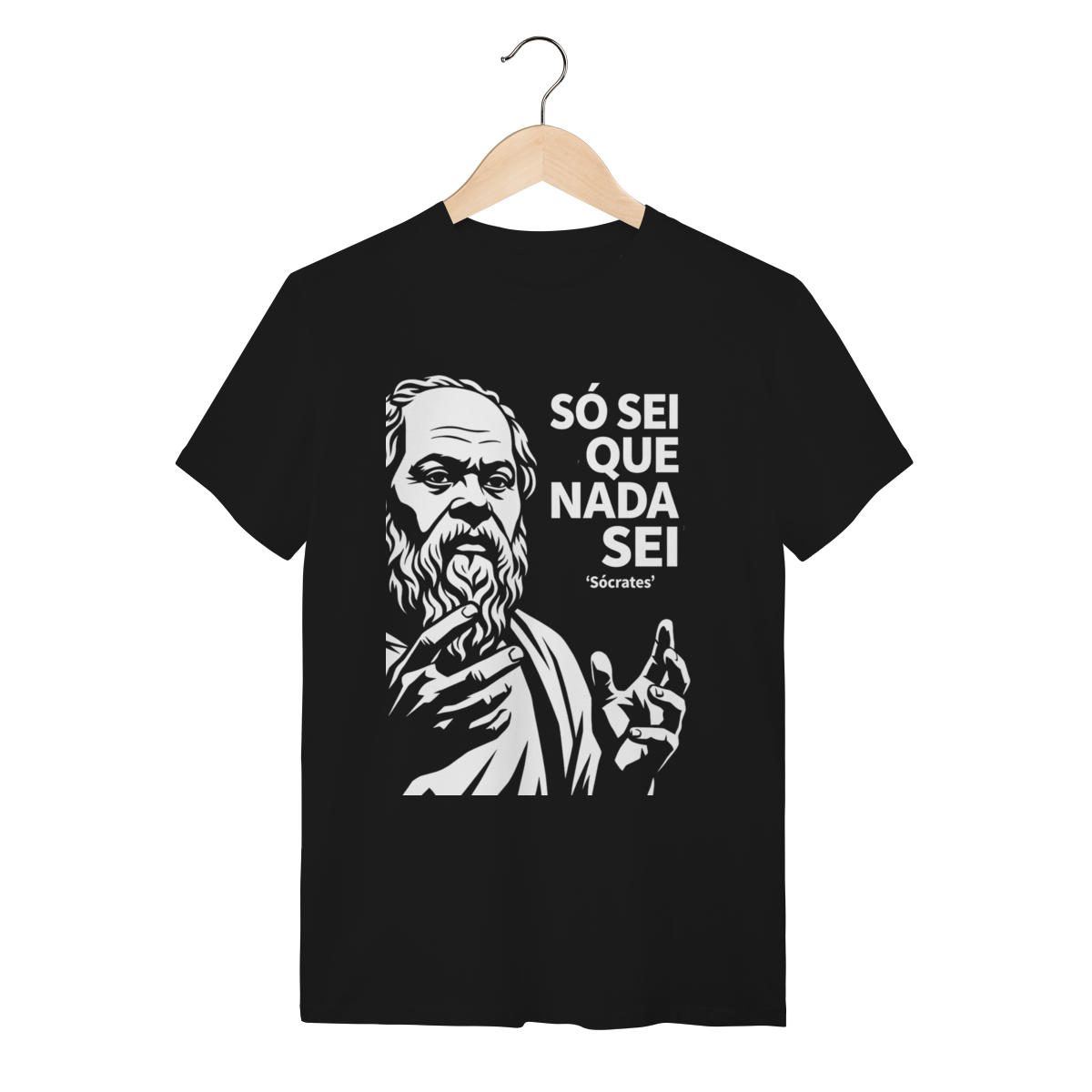 Camiseta Sócrates Paradoxo Só Sei Que Nada Sei Arte Grega