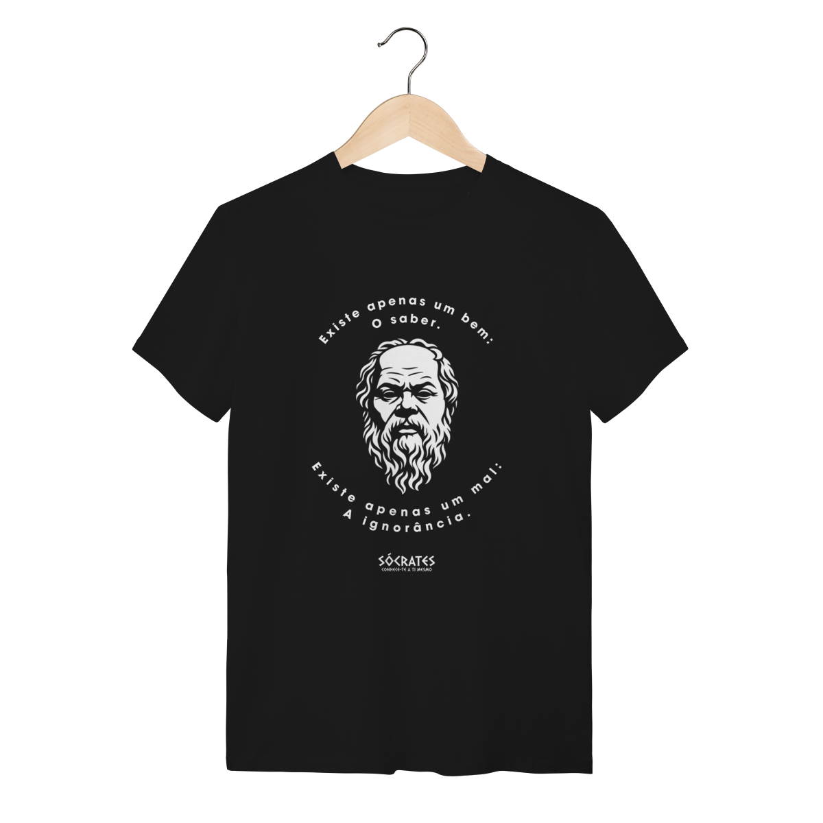 Camiseta Sabedoria Sócrates Bem O Saber E Mal A Ignorância
