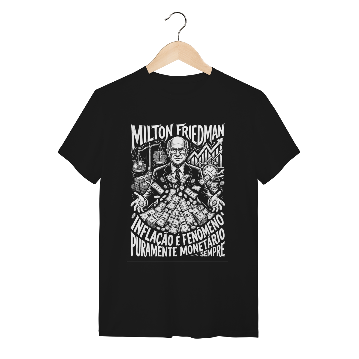 Camiseta Milton Friedman Teoria Sistemas Liberais