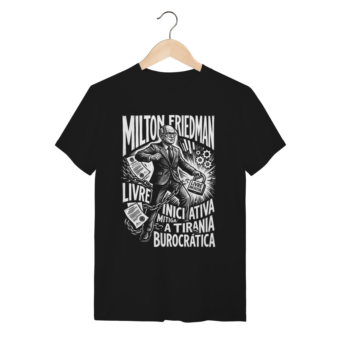 Camiseta Milton Friedman Prática Livre Iniciativa