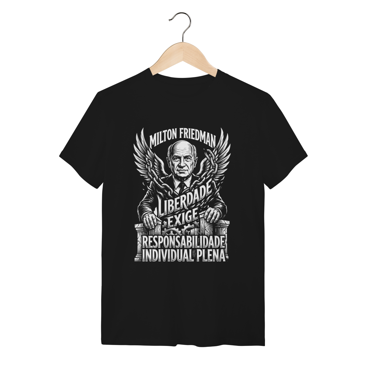 Camiseta Milton Friedman Filosofia Responsabilidade