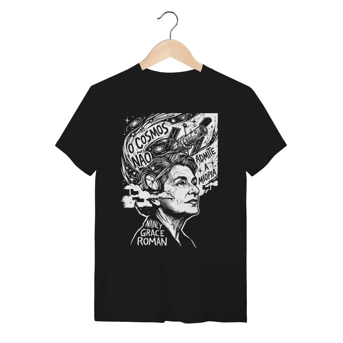 Camiseta Nancy Roman Cosmos Miopia Ciência Espacial