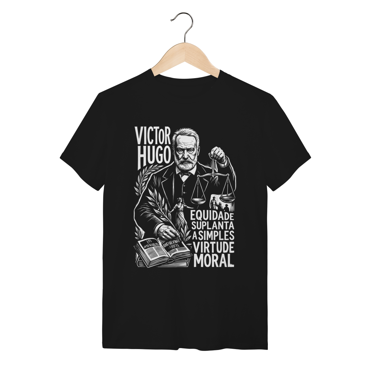 Camiseta Intelectual Victor Hugo Adversidade Essência Sujeito